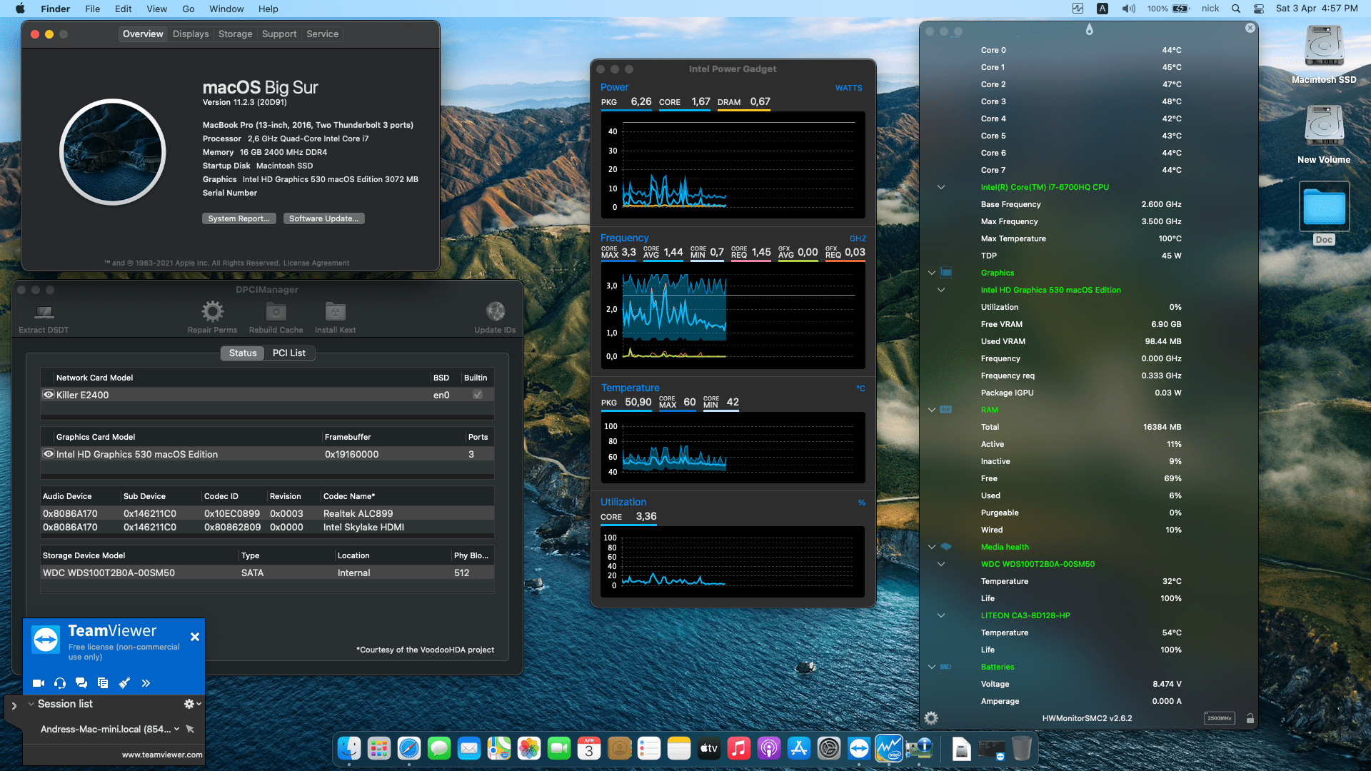 Success Hackintosh macOS Big Sur 11.2.3 Build 20D91 at MSI Gaming GS43VR 6RE Phantom Pro